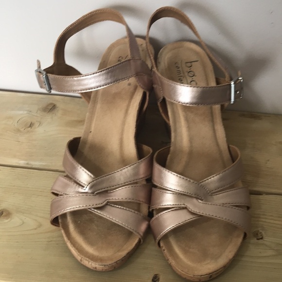 B.O.C APPLE WEDGE SANDAL wedge rose gold size 10 - Picture 3 of 11